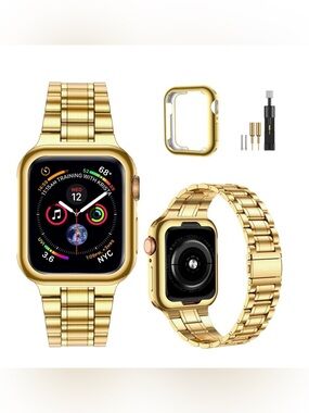 Smartwatch Band - Apple Watch Compatible Stainless Steel GOLD 41mm